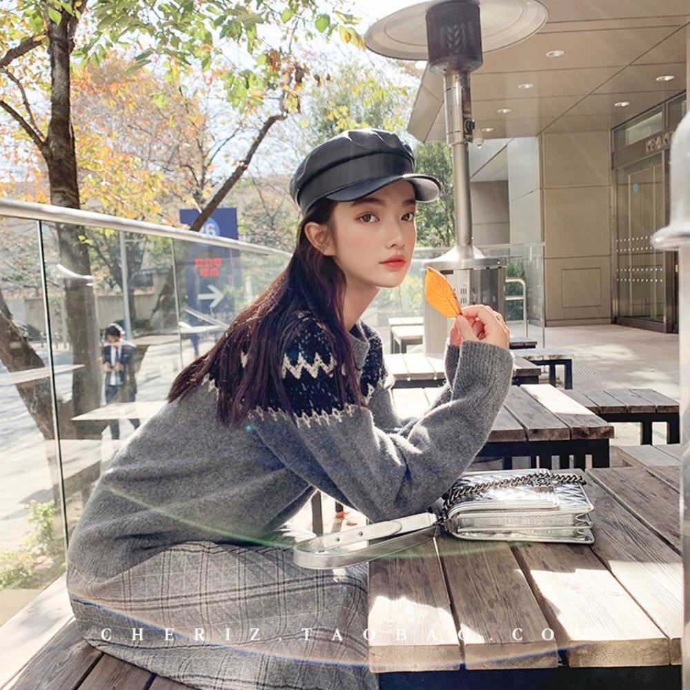 Grey wool sweater